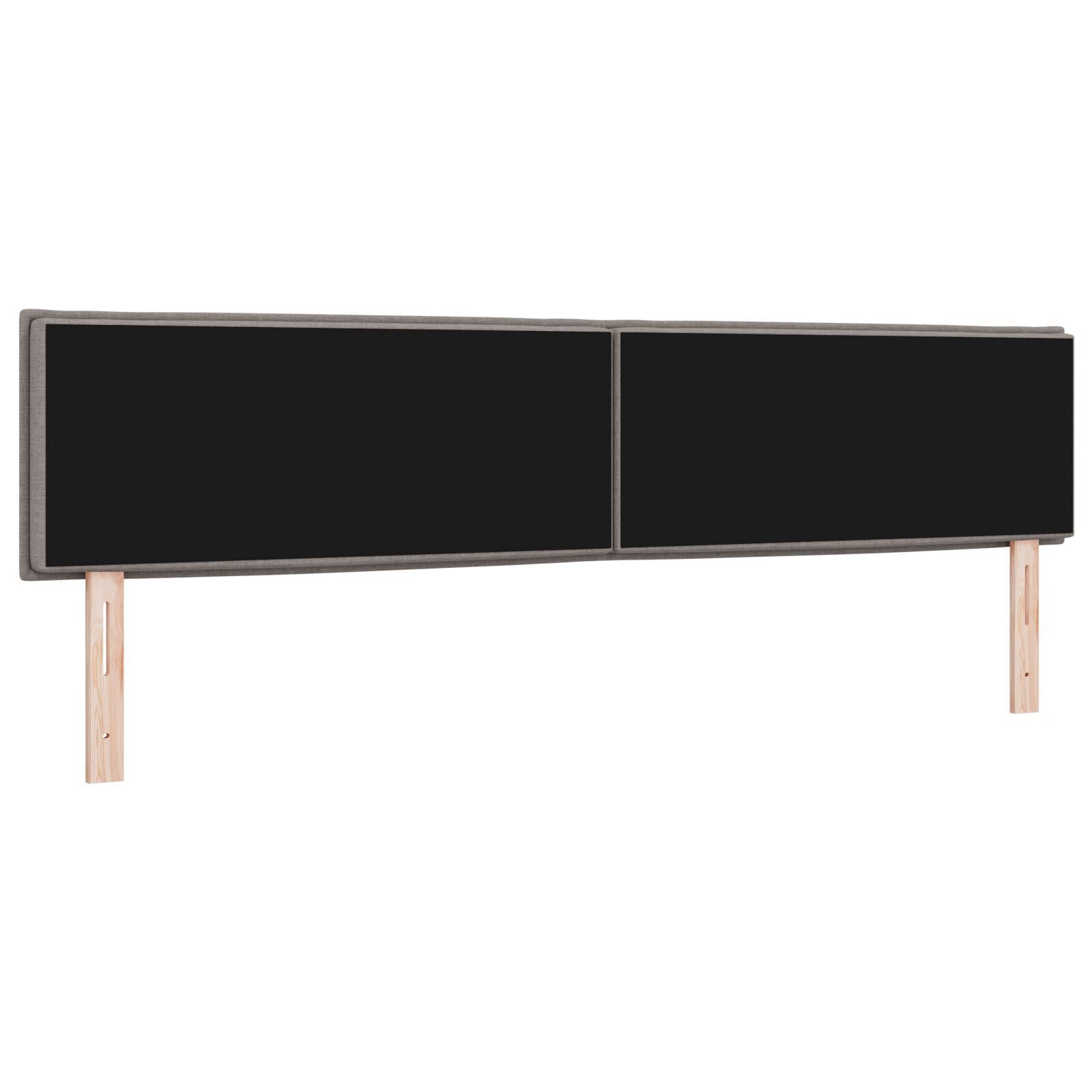 Hoofdbord Lijnen Ontwerp Stof Taupe 200 cm Laag hoofdbord