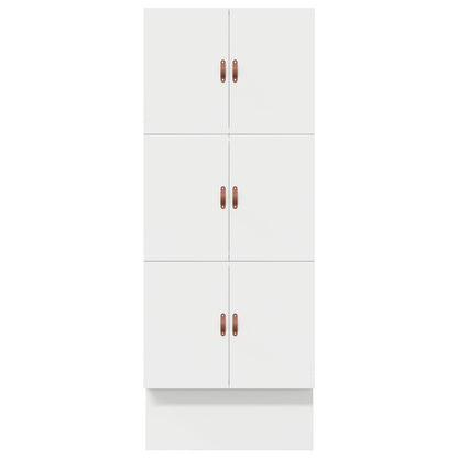 Opbergbedframe Wit Bewerkt Hout 236,5 X 90 X 31,5 Cm Artisanaal Eiken