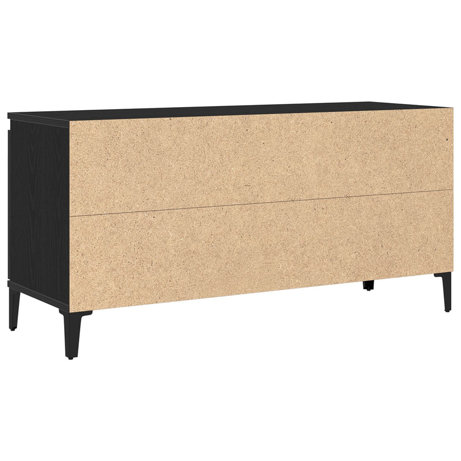 Tv-Kast Zwart Eiken 102X35X50 Cm Bewerkt Hout