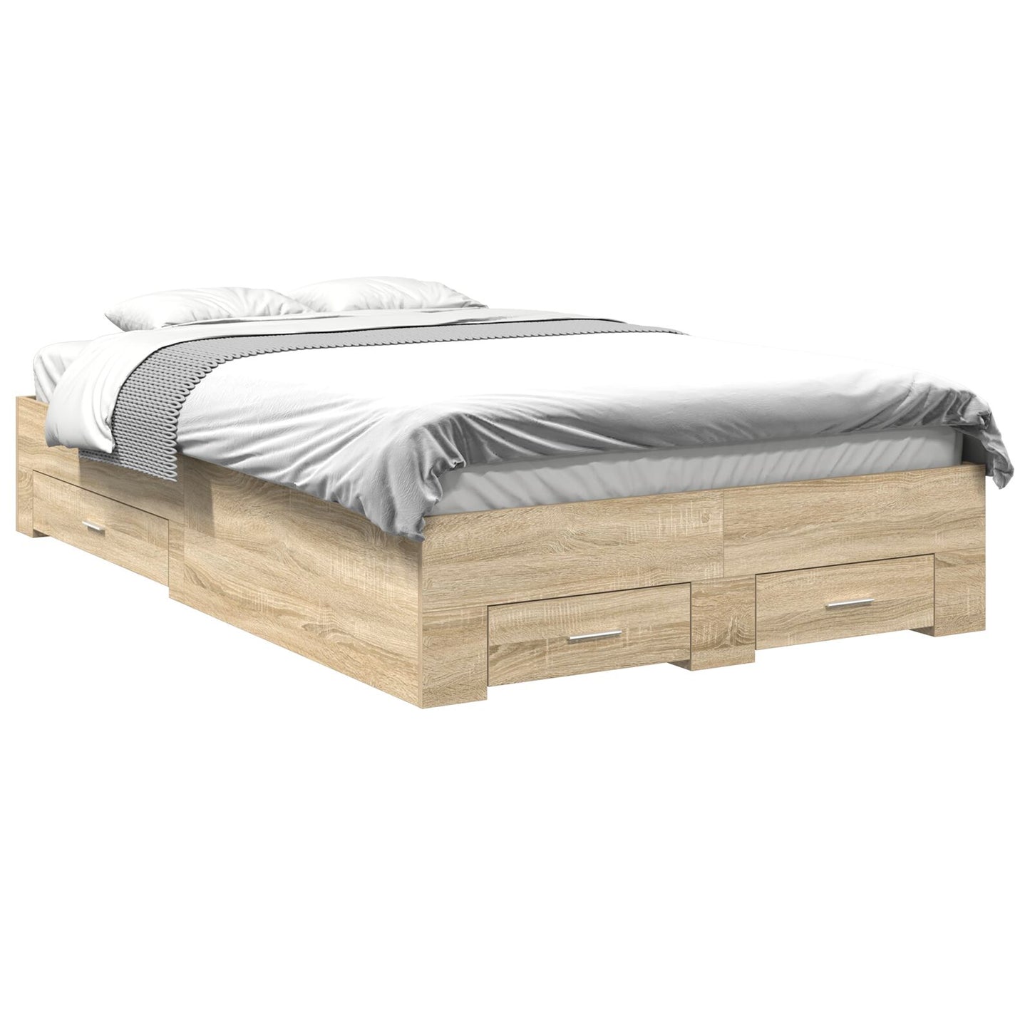 Bedframe met Lades Sonoma Eiken 120x190 cm Bewerkt Hout