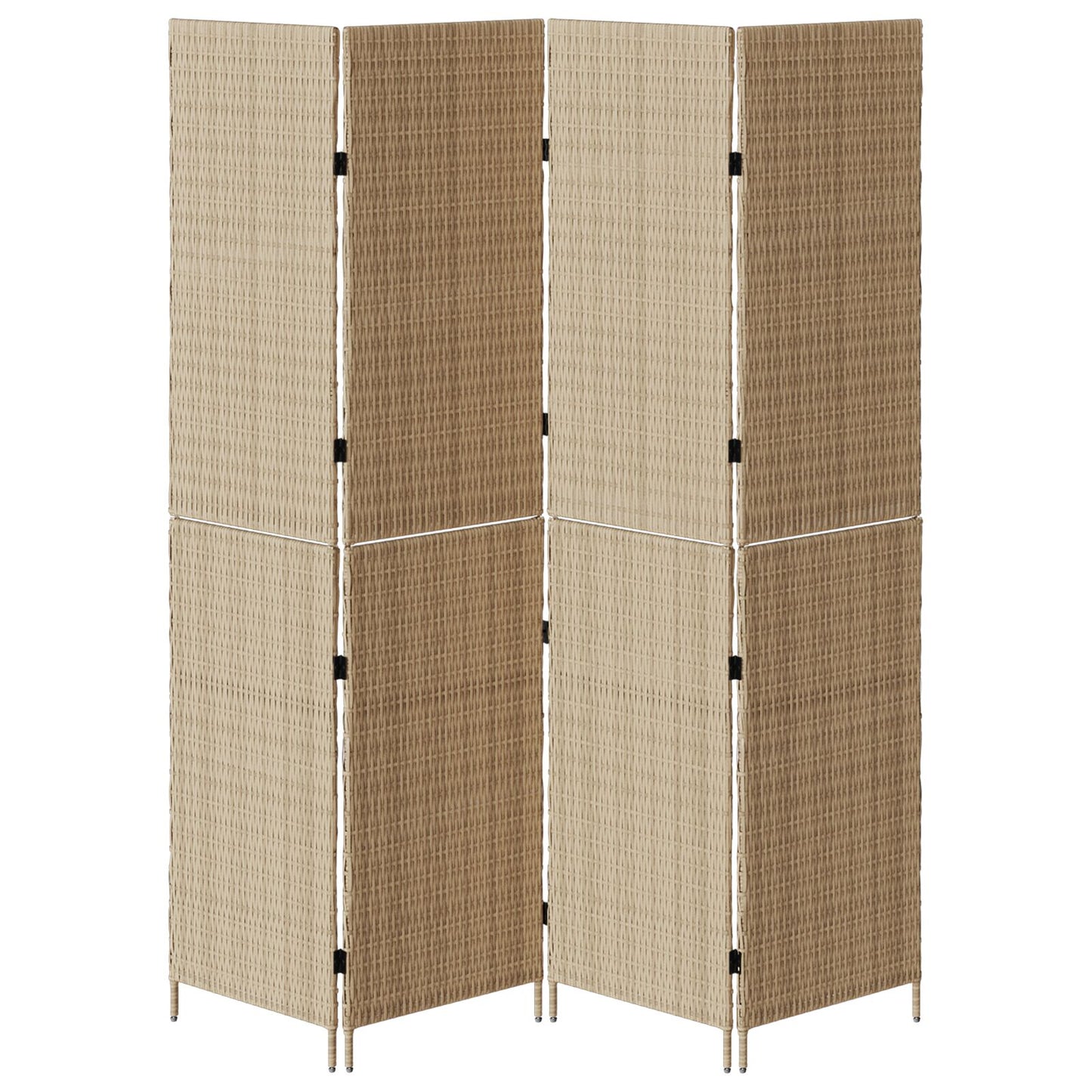 Room Dividers Hout, Stof , Hoog Opvouwbaar 200 cm Beige 4 panelen