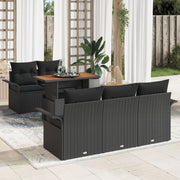 Loungeset poly rattan 5 personen grijs