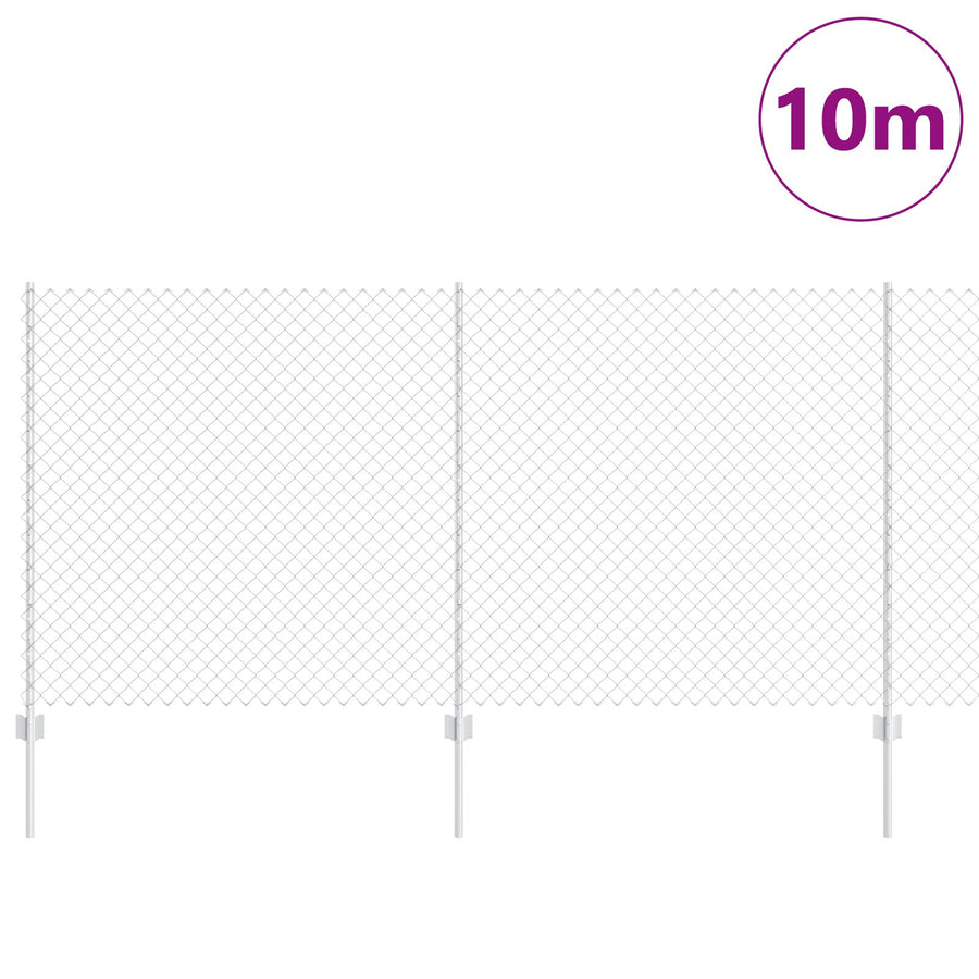 Kettinglinkhek Met 20 U-Posten Zilver 1,2X10 M Staal