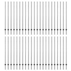 Fence Post 44 pcs Grey 200 cm Steel