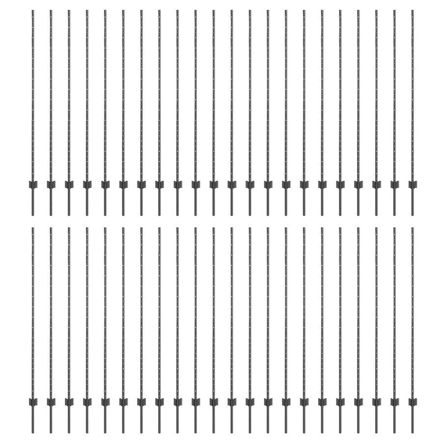 Omheining Palen 88 stuks U-Channel Grijs 200 cm Staal