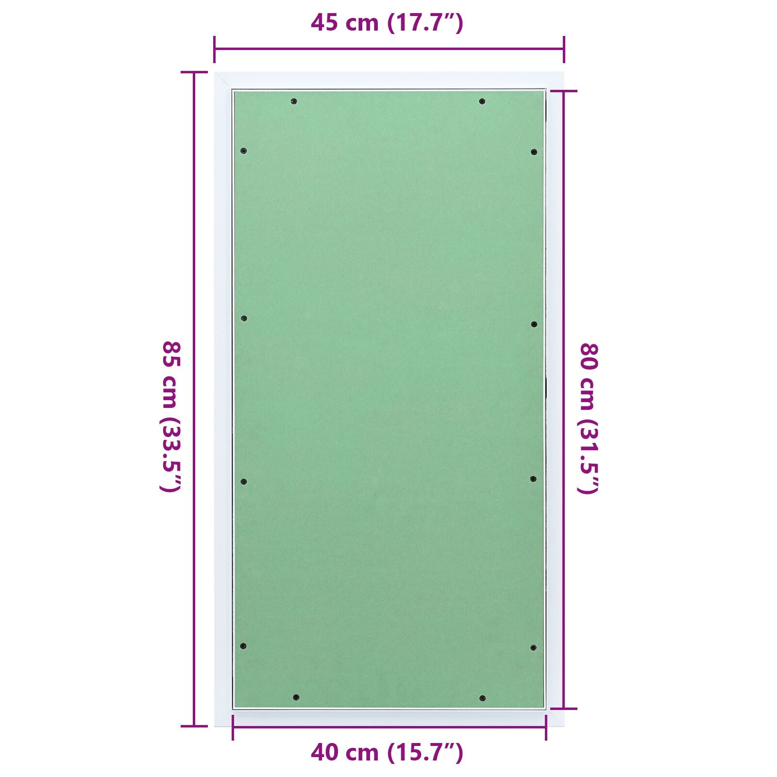 Toegangspaneel Met Aluminium Frame En Gipsplaat 400X800 Mm