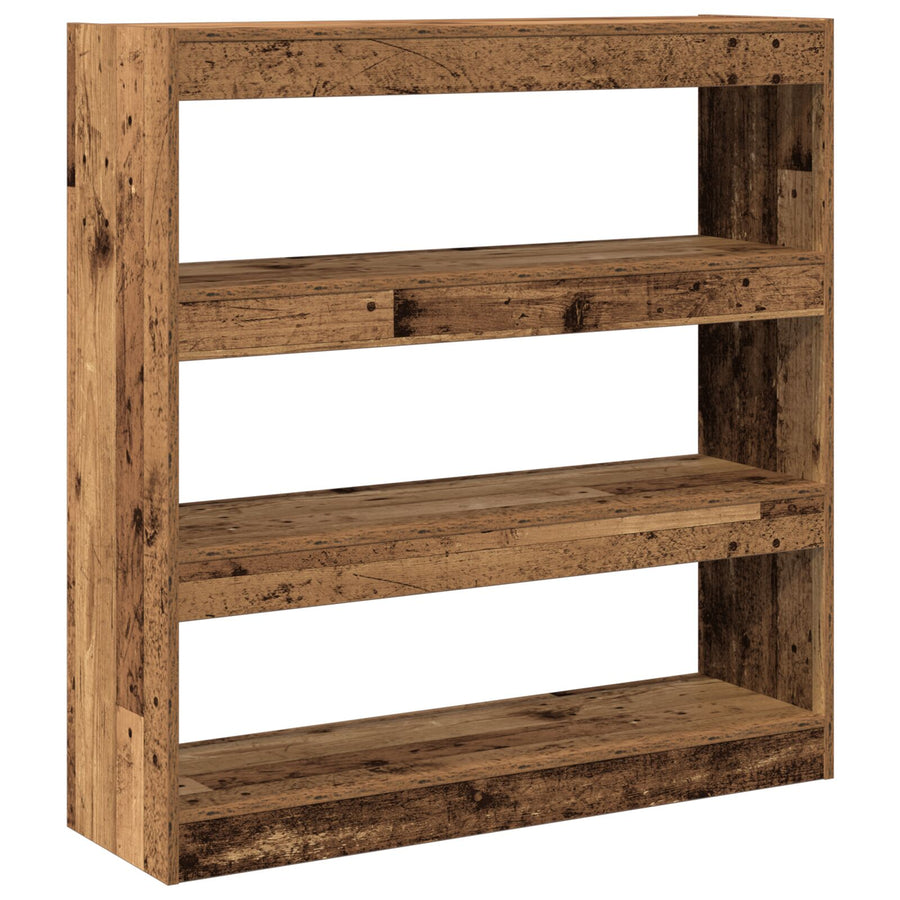 Boekenkast/Room Divider - Rustiek Hout - 100X30X103Cm - Geengineerd Hout