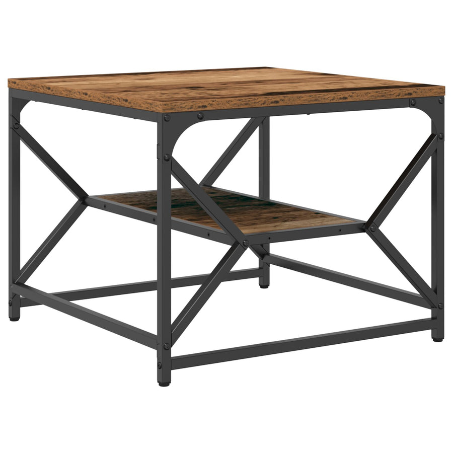 Salontafel Met Plank Oude Hout Gelaagd Hout Oud hout 51 x 50 x 40 cm
