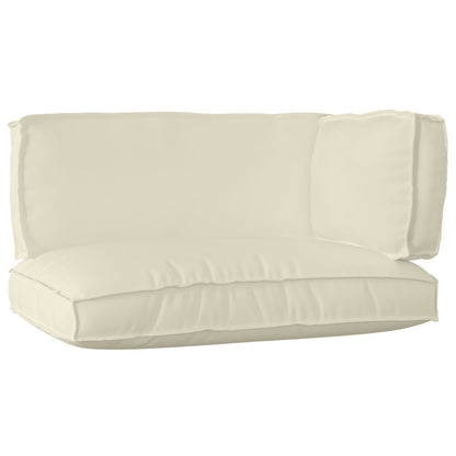 Pallet Kussen Set Set Van 3 Crème Polyester Groot
