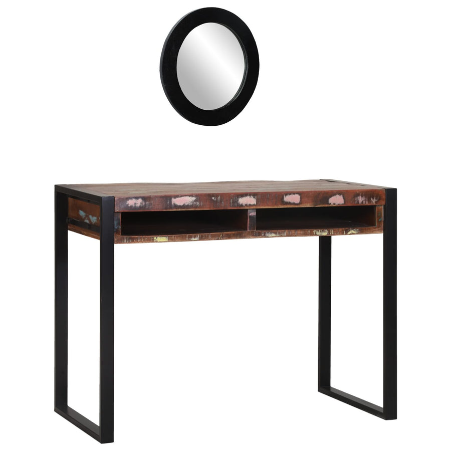 Kaptafel Met Spiegel Multicolor 100X50X75 Cm Massief Hout Gerecycled