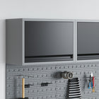 Gereedschapskast muurbevestiging 50x25x35 cm staal zwart grijs