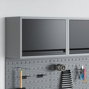 Gereedschapskast muurbevestiging 50x25x35 cm staal zwart grijs