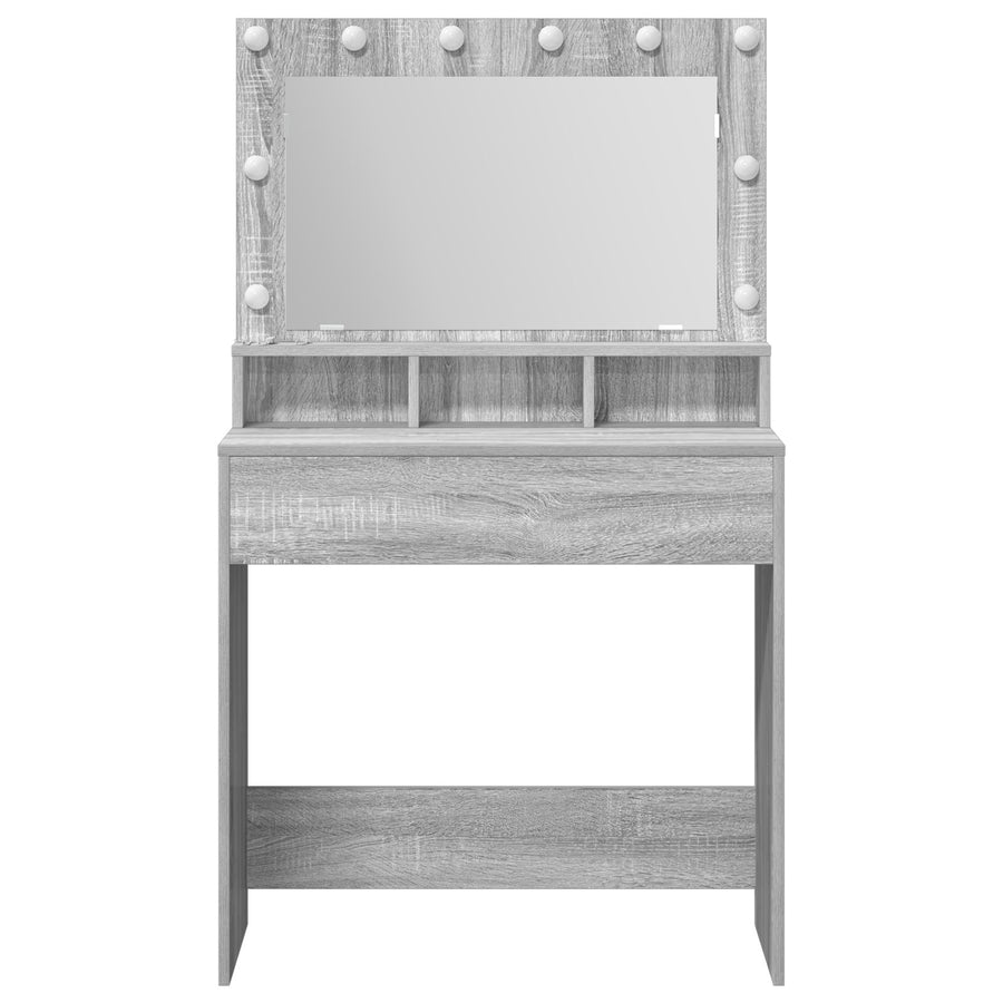 Kaptafel Met Led Verlichting 79X41X135 Cm Grijs sonoma 75,5 x 41 x 135 cm