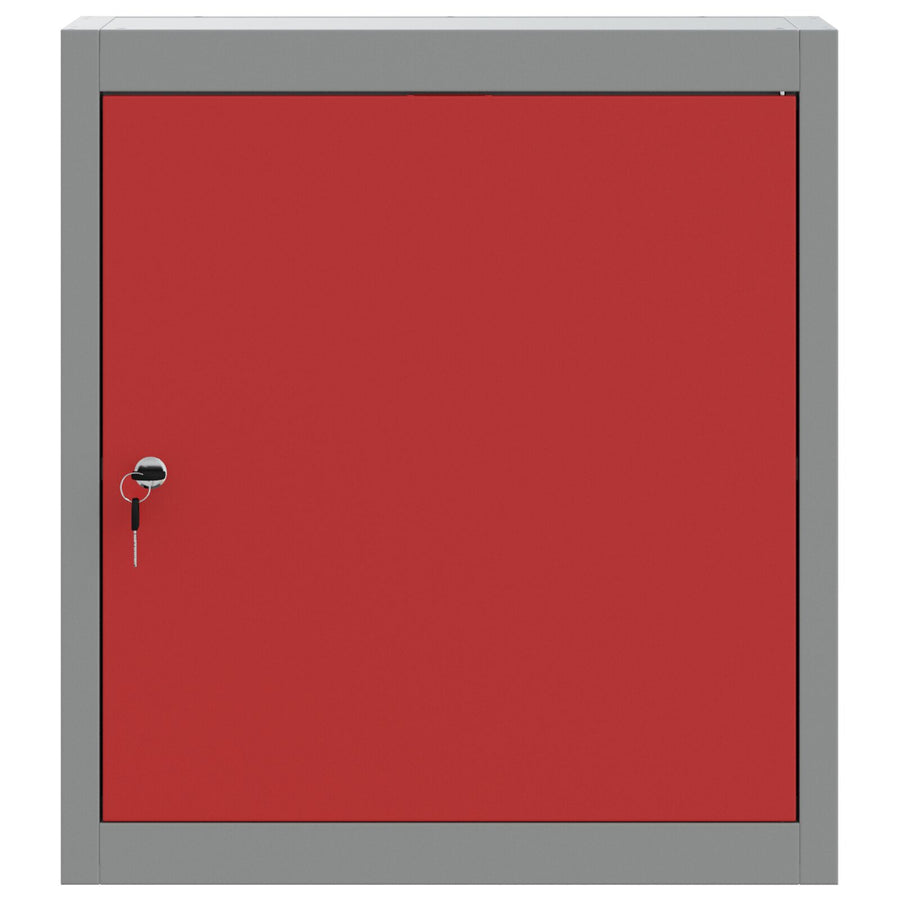Gereedschapskast Muurbevestigd 50X20X55 Cm Staal 50 cm Rood en grijs Wandkast