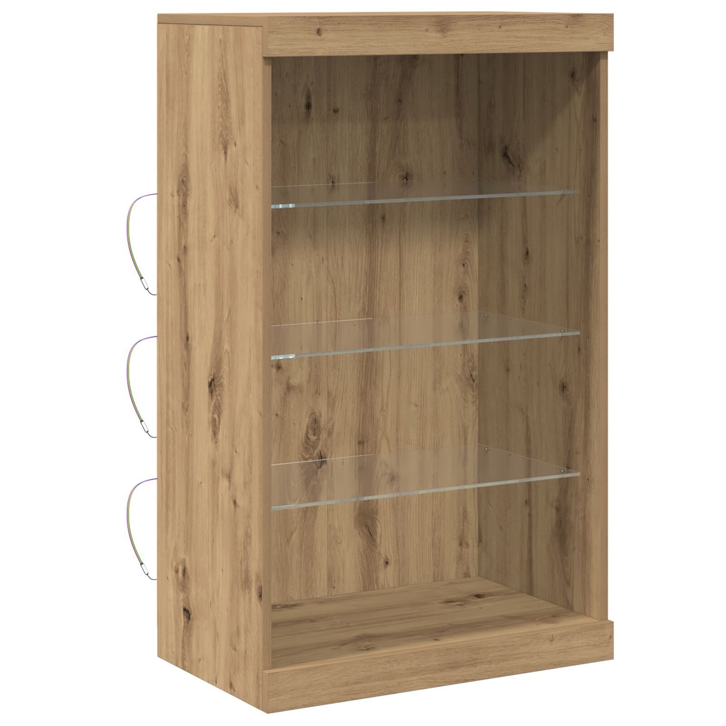Dressoir Met Led-Verlichting Artisan Eiken 60,5X37X100 Cm