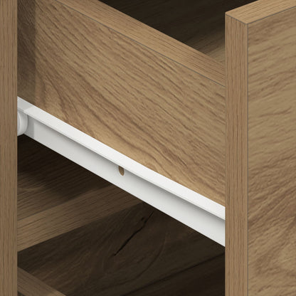 Dressoir Artisan Eiken Bewerkt Hout 120 X 36 X 69 Cm