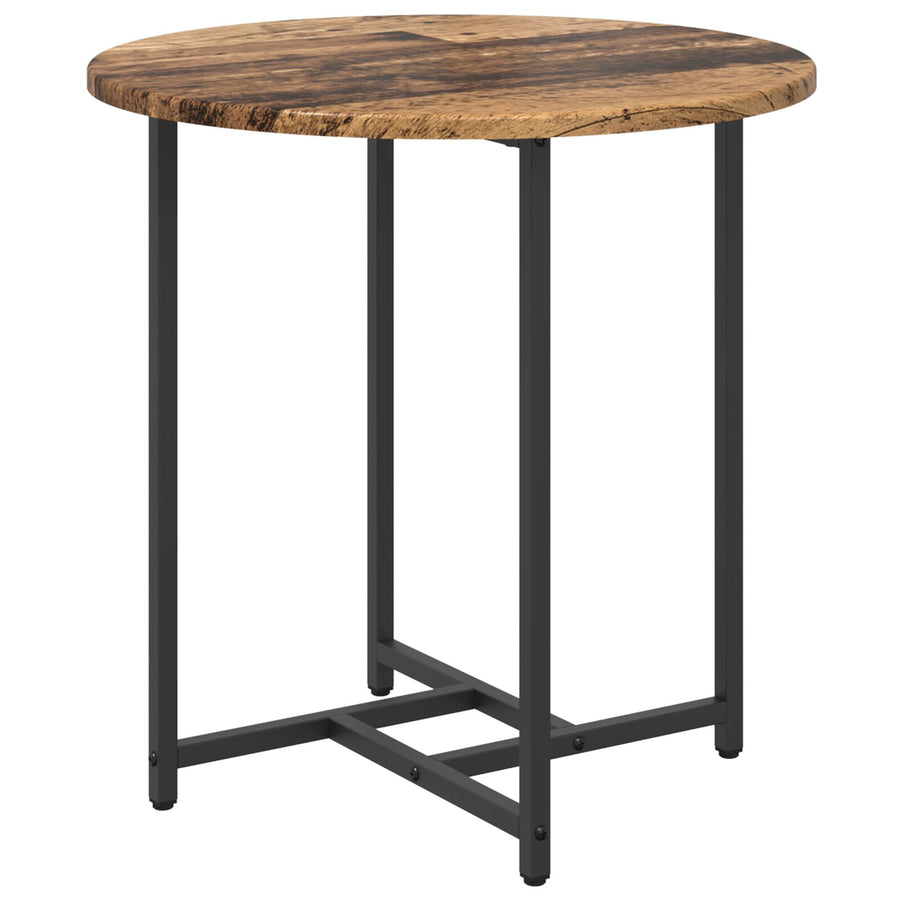 Bijzettafel 2 Stuks , Engineered Hout En Metaal Oud hout