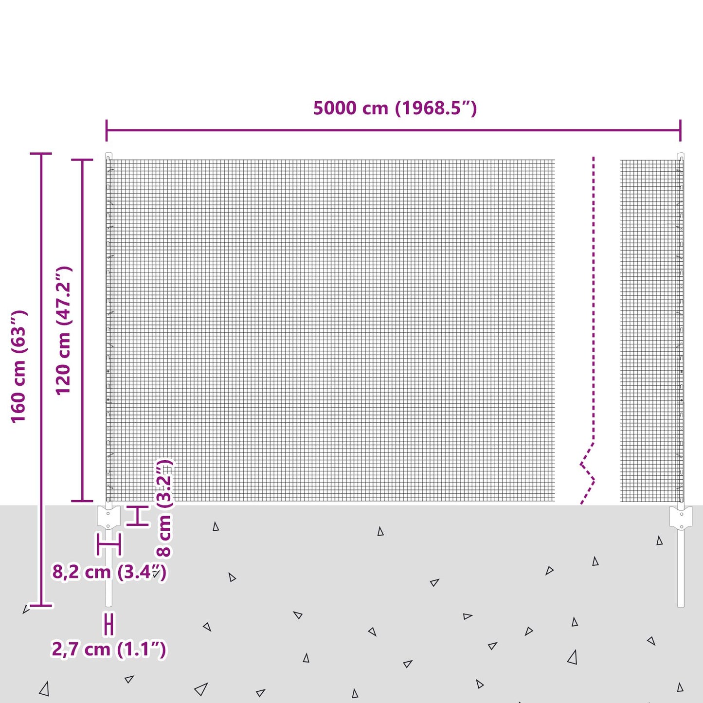 Gelast Draadhek Met 22 U Palen Groen 1.2X50 M Staal