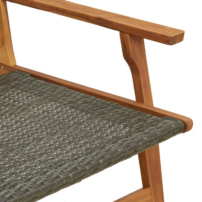 Tuinstoelen 2 Stuks 76X67X73.5 Cm Massief Acacia Grijs 2x stoel