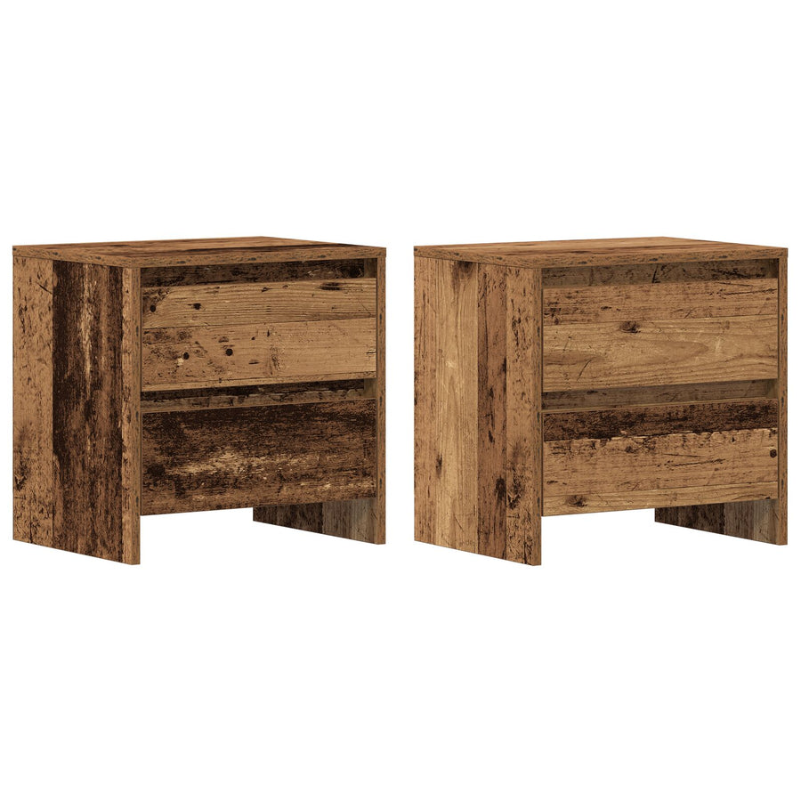 Nachtkastje 2 St Oude Hout 45X34X44,5 Cm Bewerkt Hout Oud hout