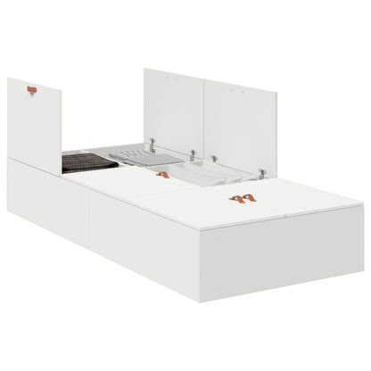 Opbergbedframe Wit 100 x 200 cm