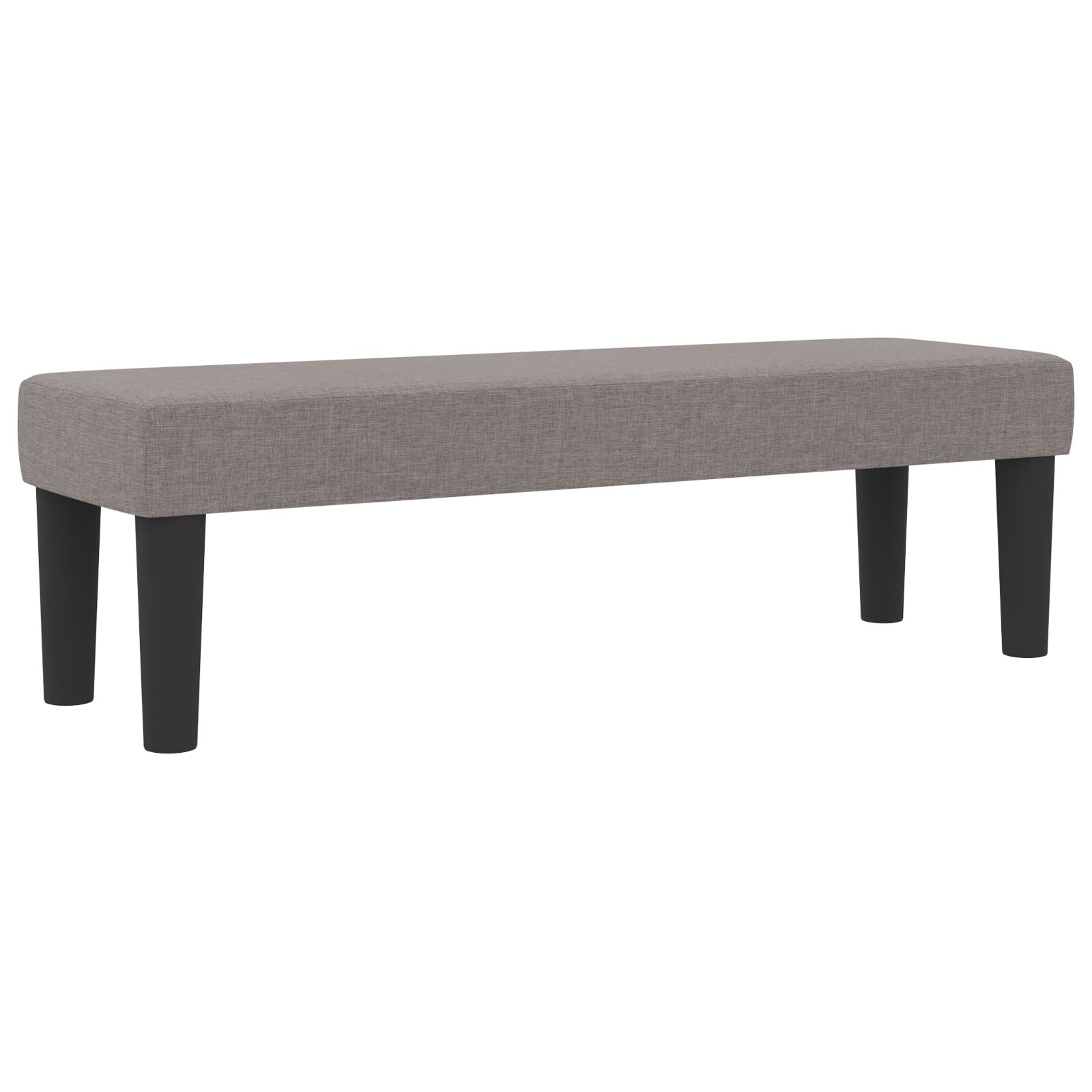 Boxspring Bed Met Matras & Bank Stof Taupe 200 x 200 cm Lijnen ontwerp