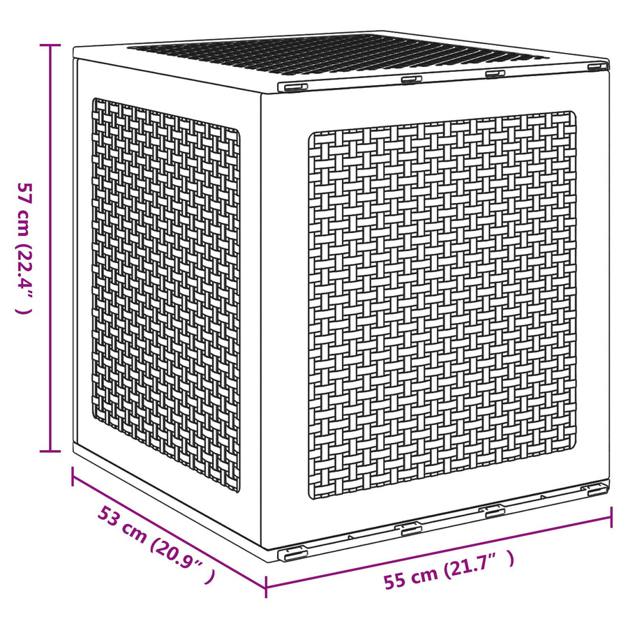 Tuin Opbergbox 55X53X57 Cm Pp Anthraciet