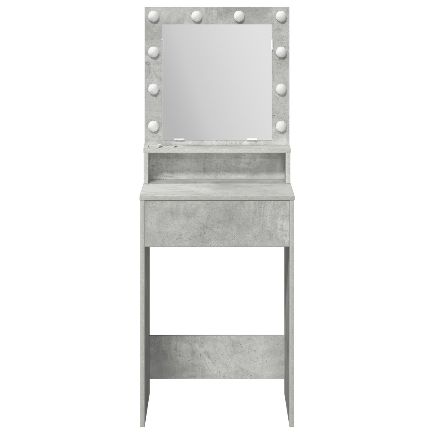 Kaptafel Met Led-Verlichting Beton grijs 50 x 41 x 135 cm