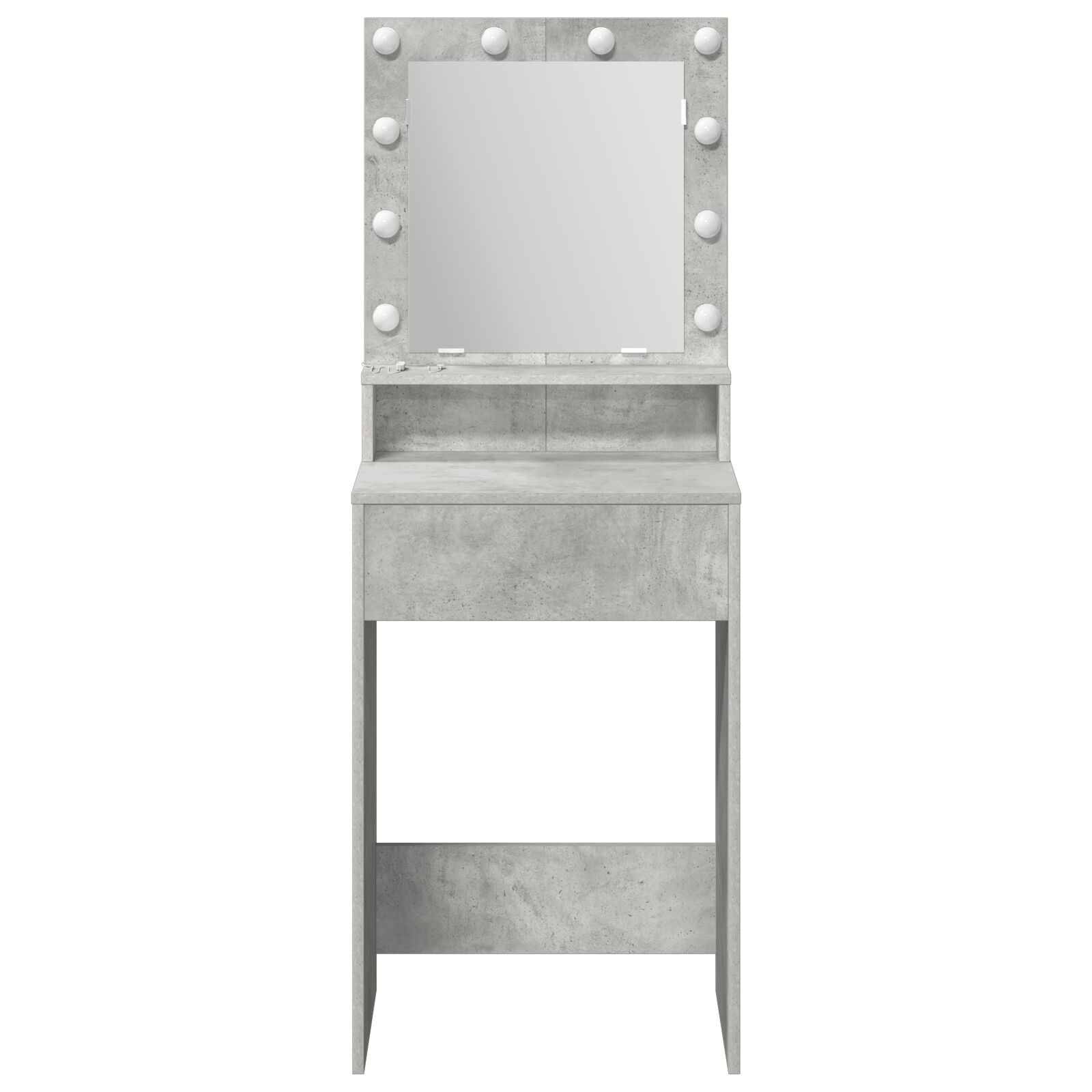 Kaptafel Met Led-Verlichting Beton grijs 50 x 41 x 135 cm