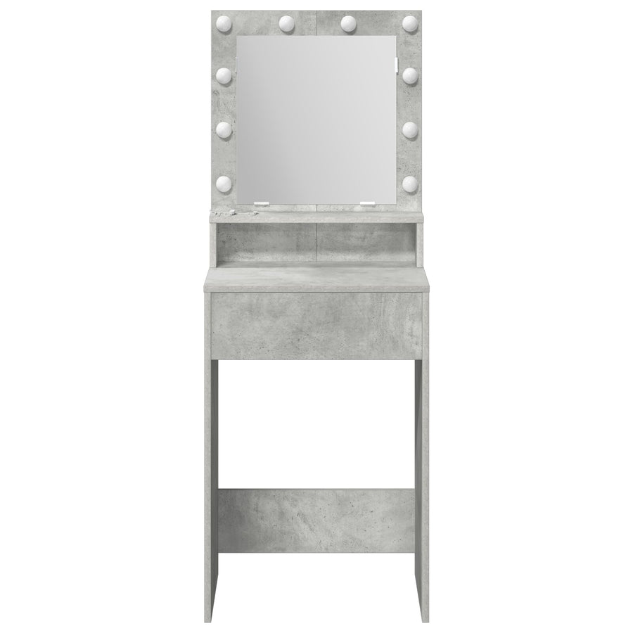 Kaptafel Met Led-Verlichting Beton grijs 50 x 41 x 135 cm