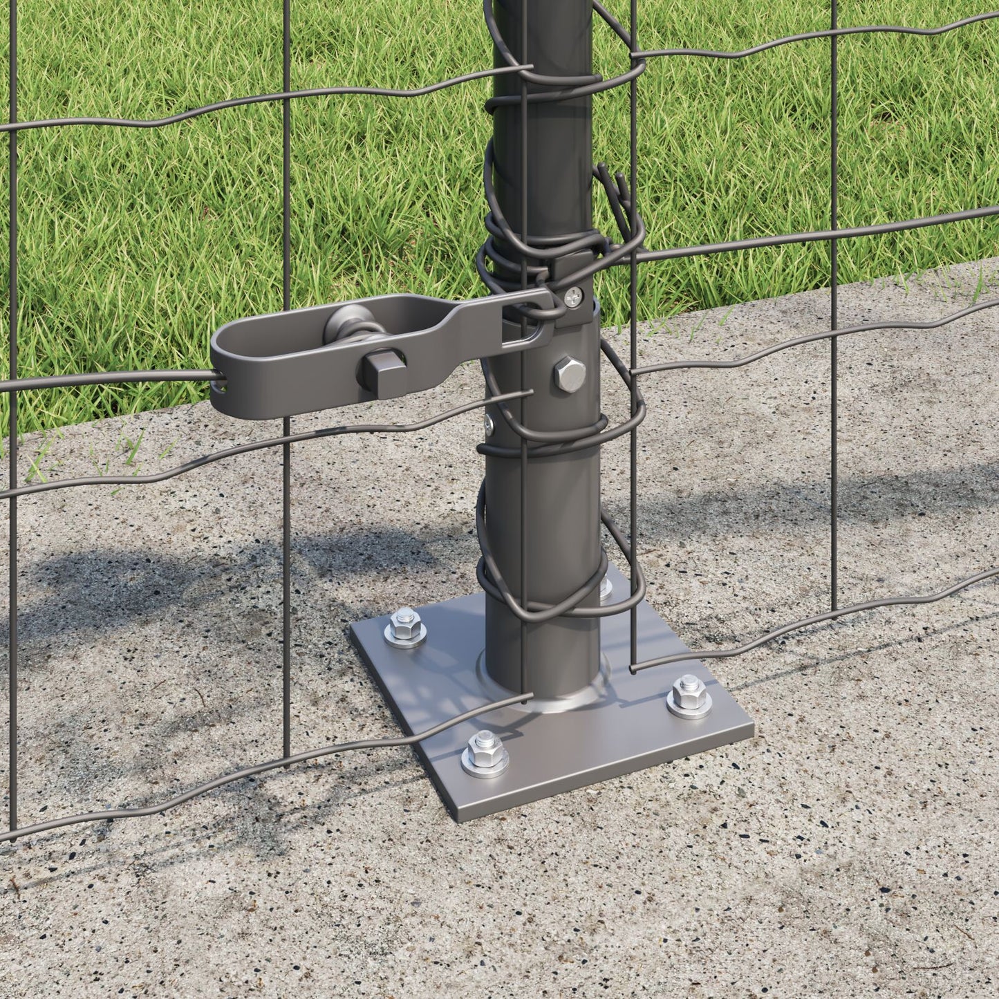 Eurohek Met 13 Flanged Posts 0.6X25 M Gegalvaniseerd Staal Gegalvaniseerd Staal