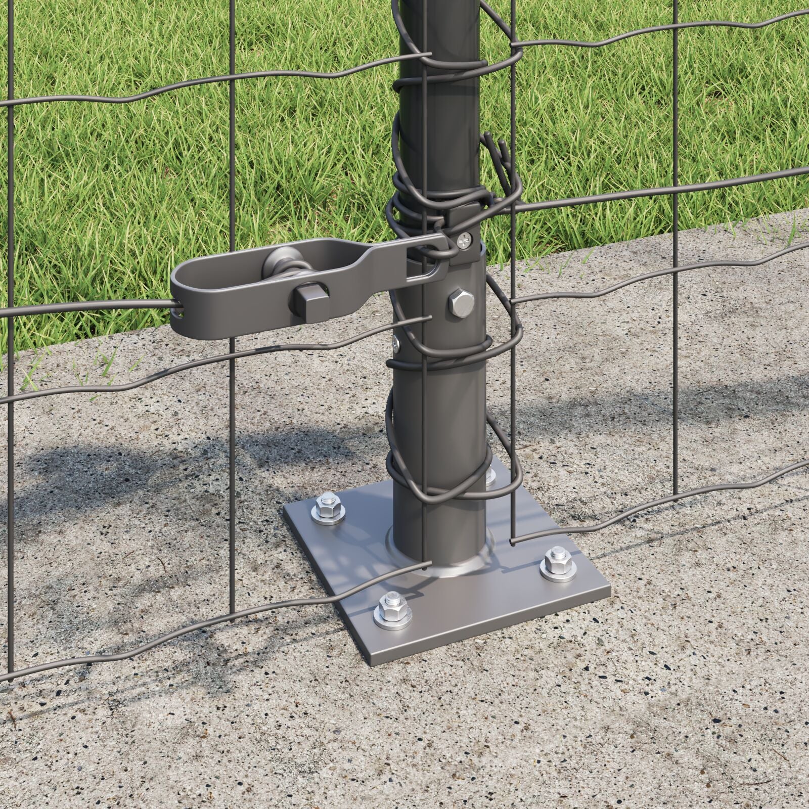 Eurohek Met 13 Flanged Posts 0.6X25 M Gegalvaniseerd Staal Gegalvaniseerd Staal
