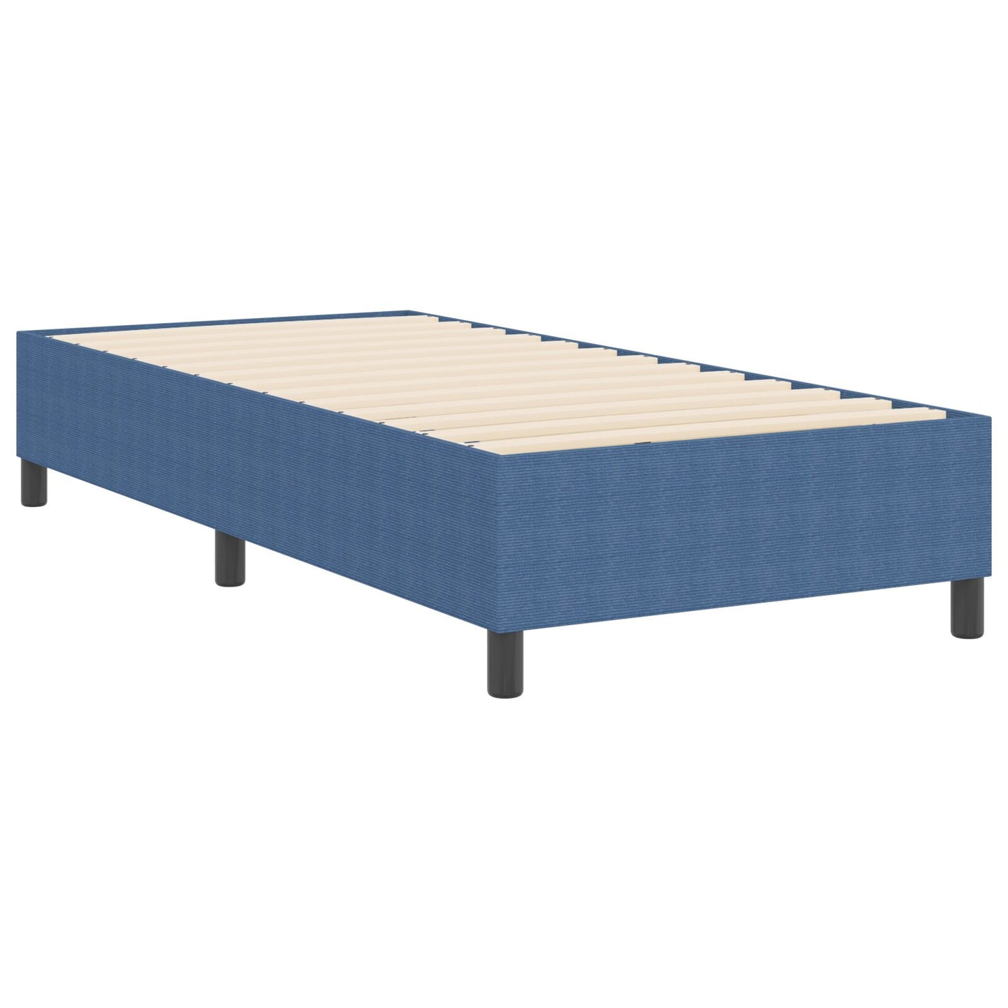 Boxspringbed Katoenen Ribstof Blauw 80 x 200 cm