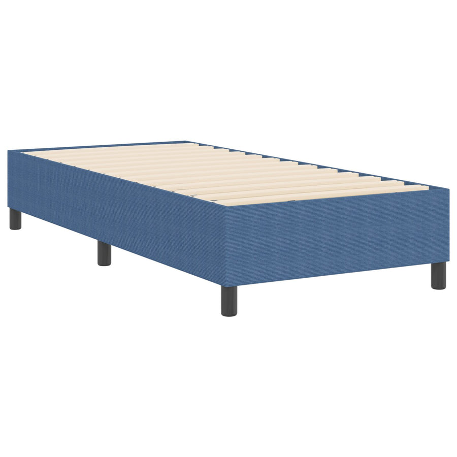 Boxspringbed Katoenen Ribstof Blauw 80 x 200 cm