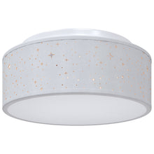Plafondlampen Ø 30 Cm Kunststof E27 Ø30 x 13,5 cm Grijs met sterrenlampenkap