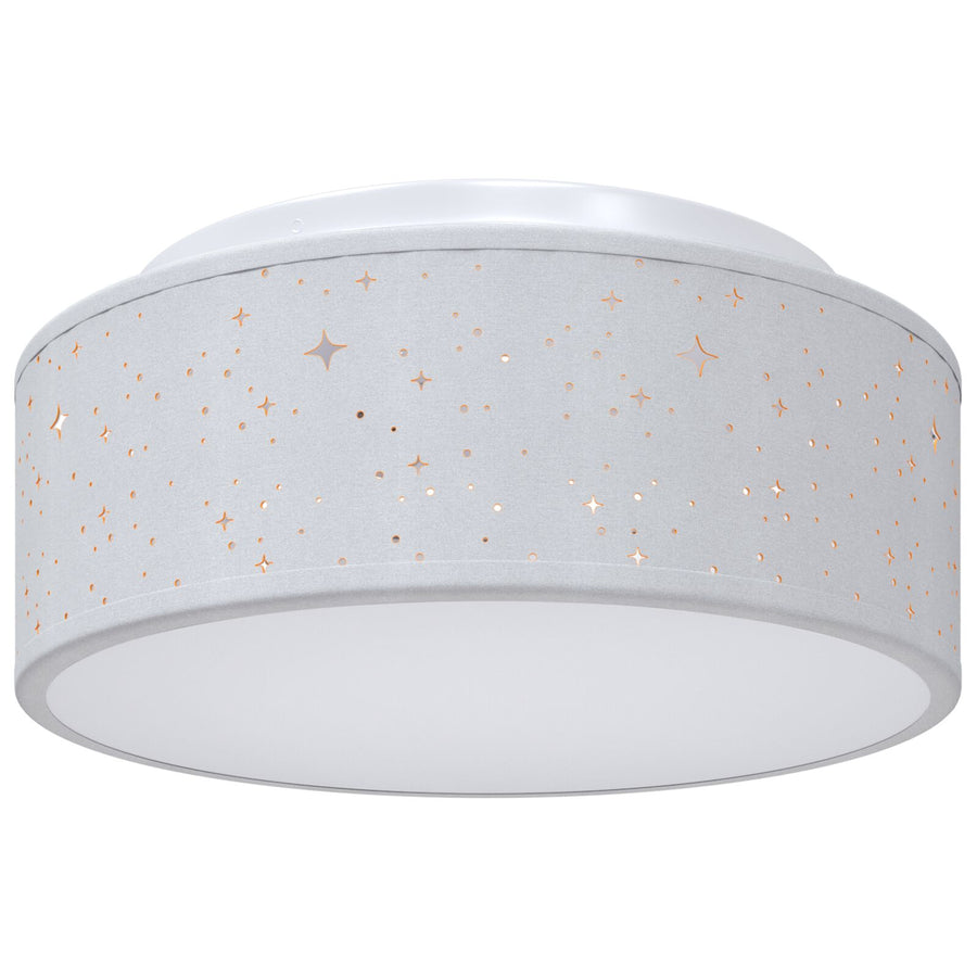 Plafondlampen Ø 30 Cm Kunststof E27 Ø30 x 13,5 cm Grijs met sterrenlampenkap