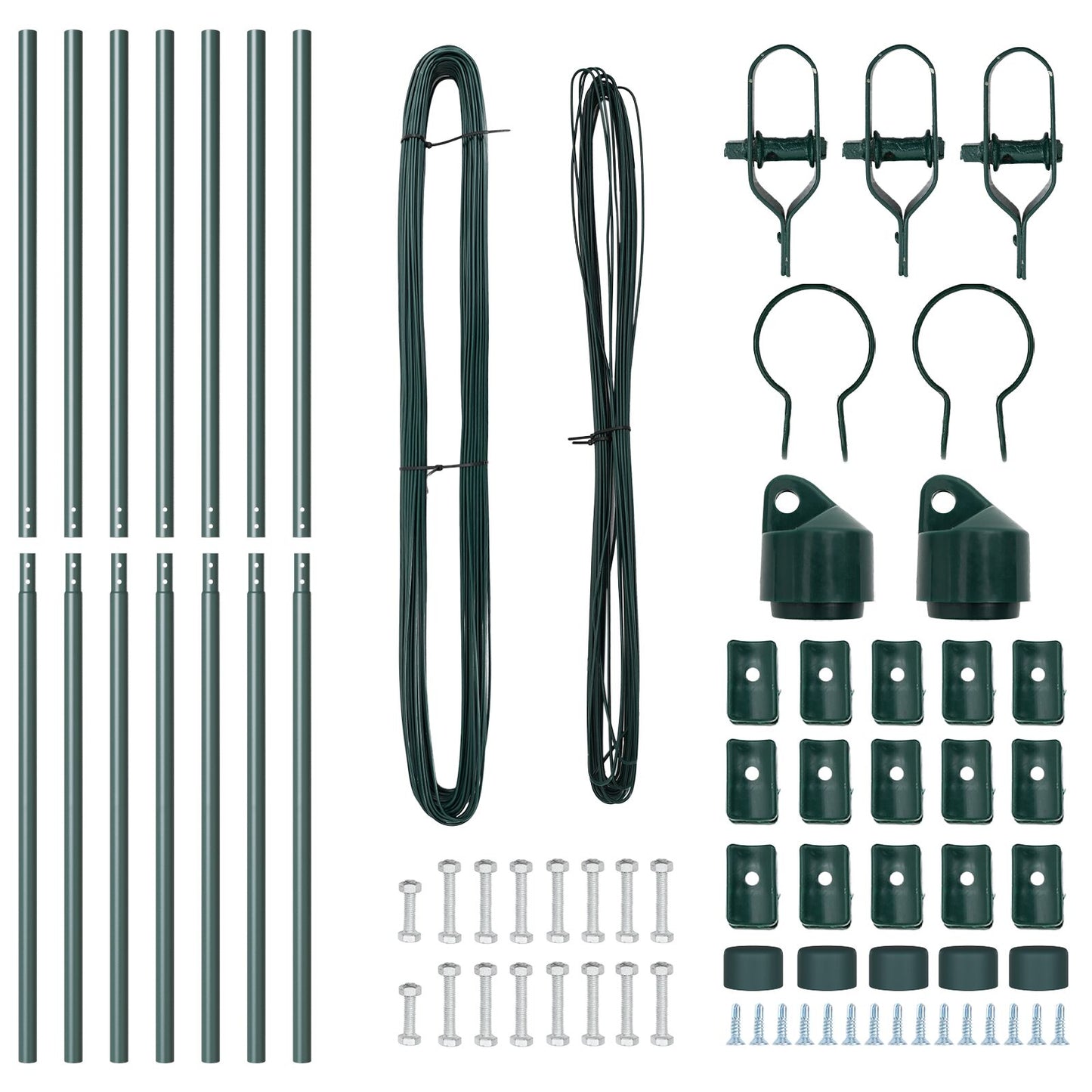 Heipalen Set 7 Stuks Groen Metaal