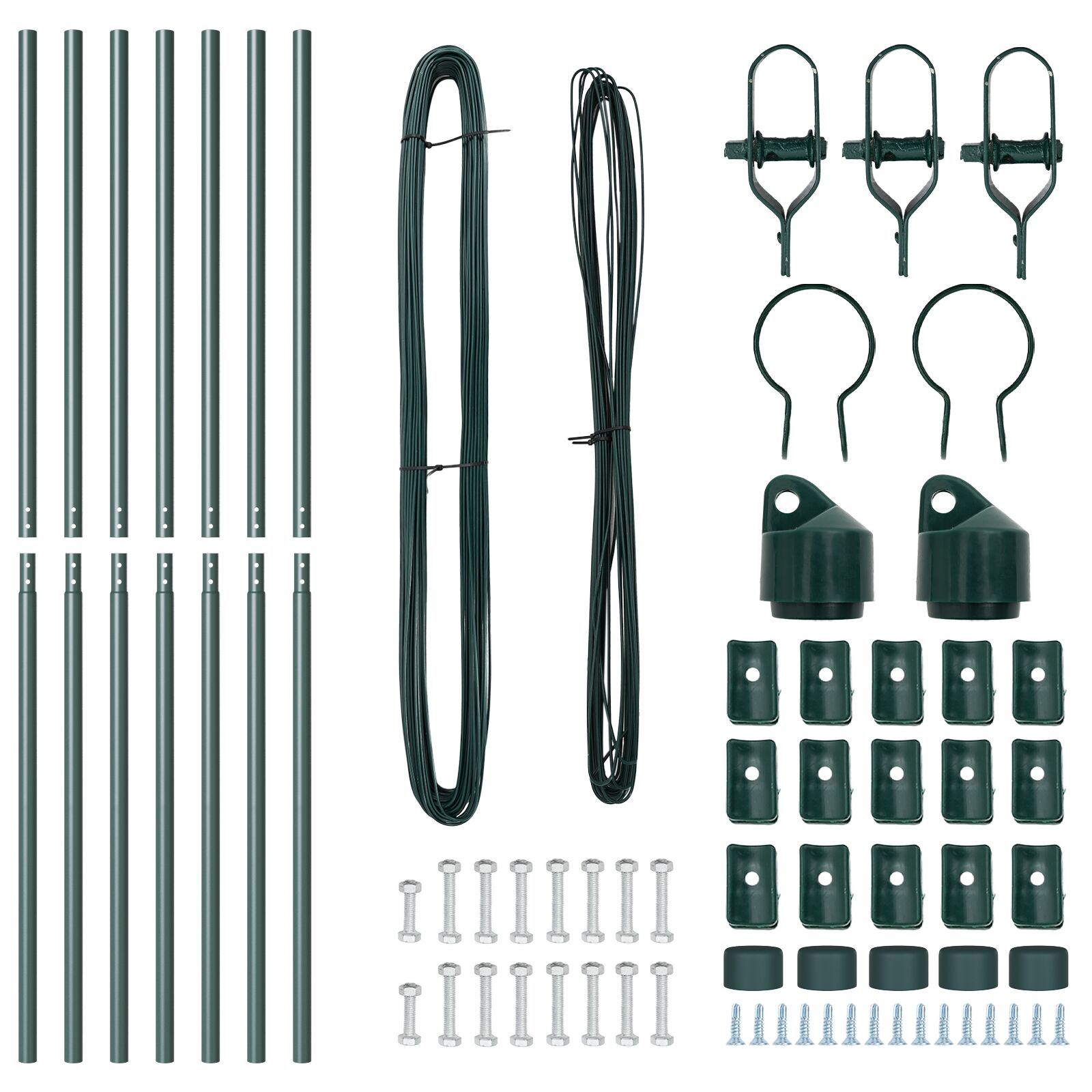 Heipalen Set 7 Stuks Groen Metaal