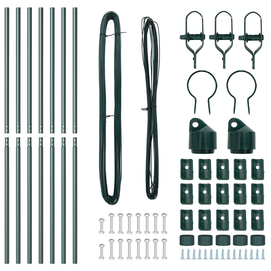 Heipalen Set 7 Stuks Groen Metaal