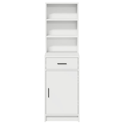 Hoge Kast 40X41X135 Cm Bewerkt Hout Wit