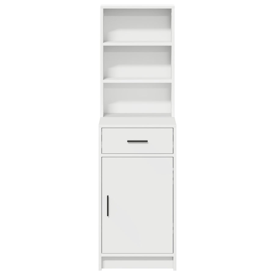 Hoge Kast 40X41X135 Cm Bewerkt Hout Wit