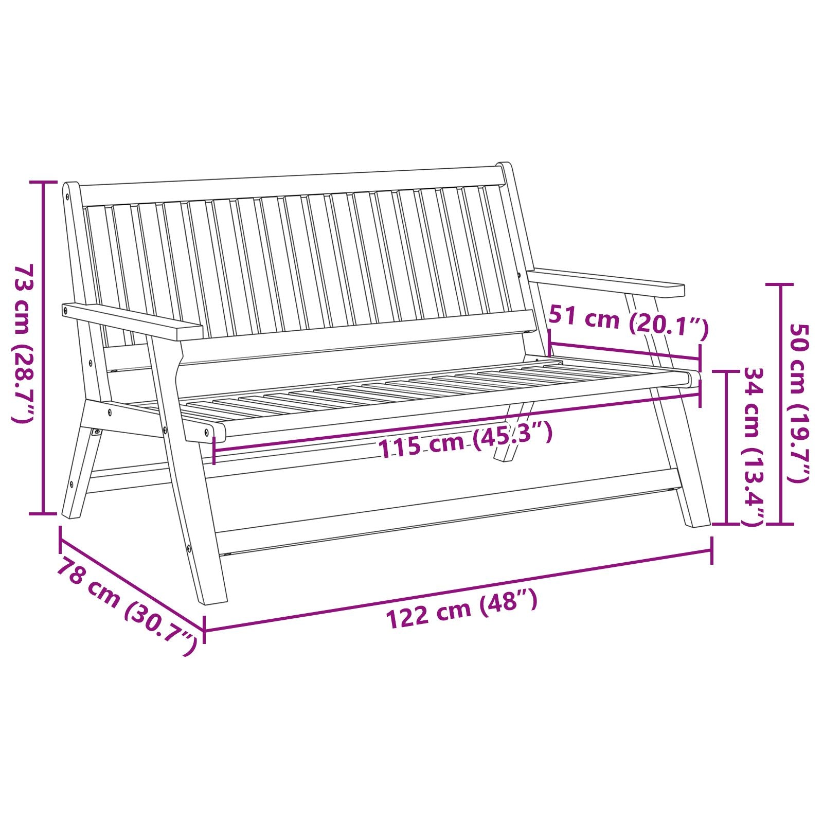 Tuinstoelen Met Tafel 3 Stuks Massief Acaciahout 2x 2-zitsstoel + tafel