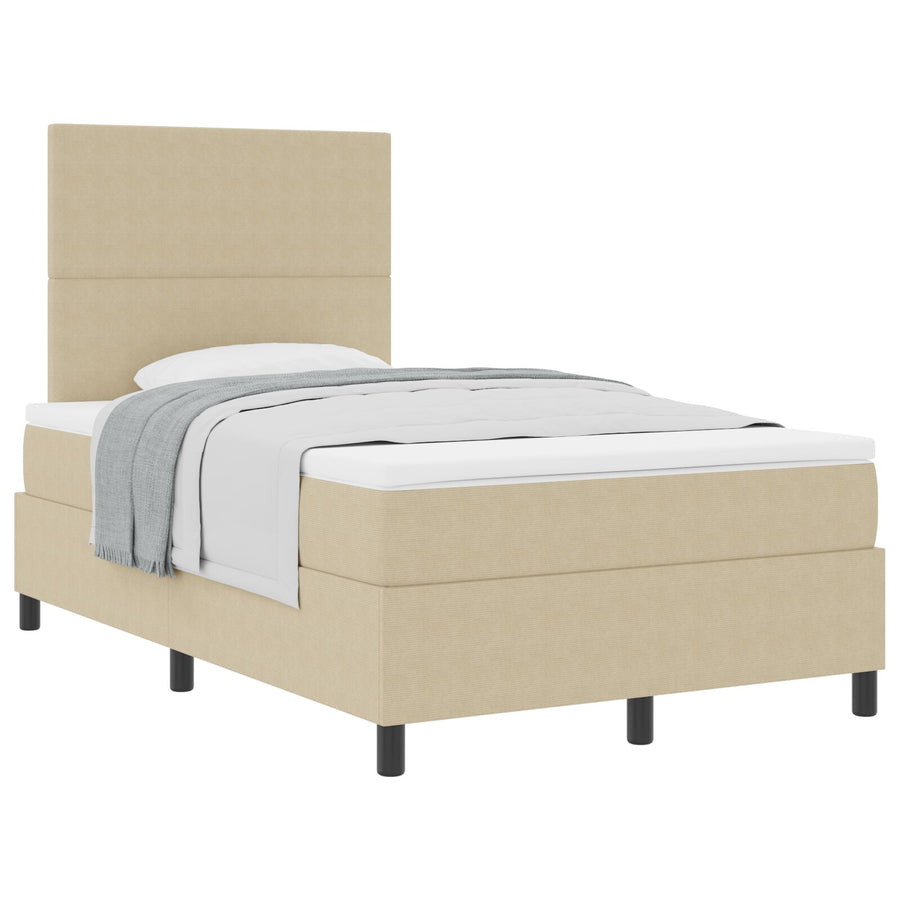 Boxspringbed Met Matras Lichtgroen Grijs Klein Dubbel Corduroy Stof