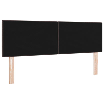 Hoofdbord Met Knopen Stof Donkerbruin 140 cm Laag hoofdbord