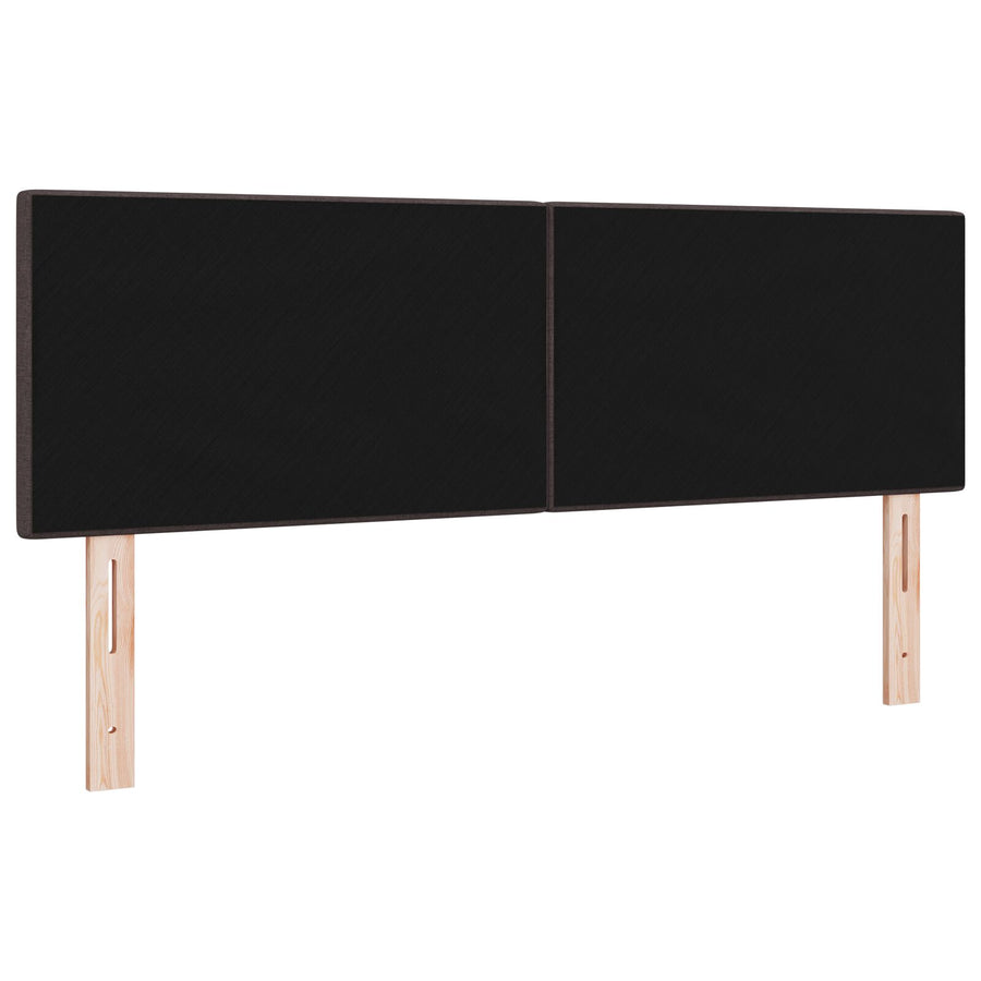 Hoofdbord Met Knopen Stof Donkerbruin 140 cm Laag hoofdbord