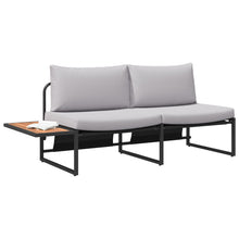 2-Zits Tuin Sofa Met Licht Grijze Kussens Licht grijs