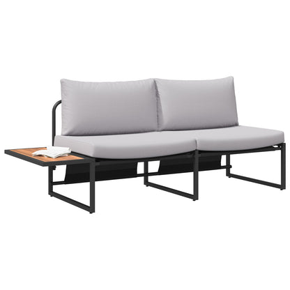 2-Zits Tuin Sofa Met Licht Grijze Kussens Licht grijs