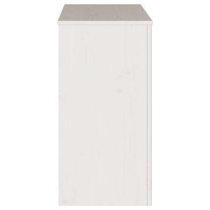 Console Tafel ""Drammen"" 89,5X37X73 Cm Massief Hout Grenen Wit