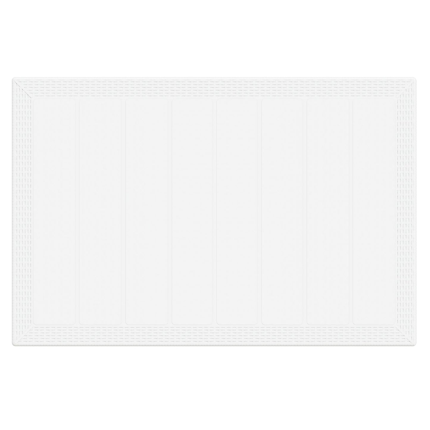 7-Delige Tuin Eetset Met Kussens Wit Poly Rattan