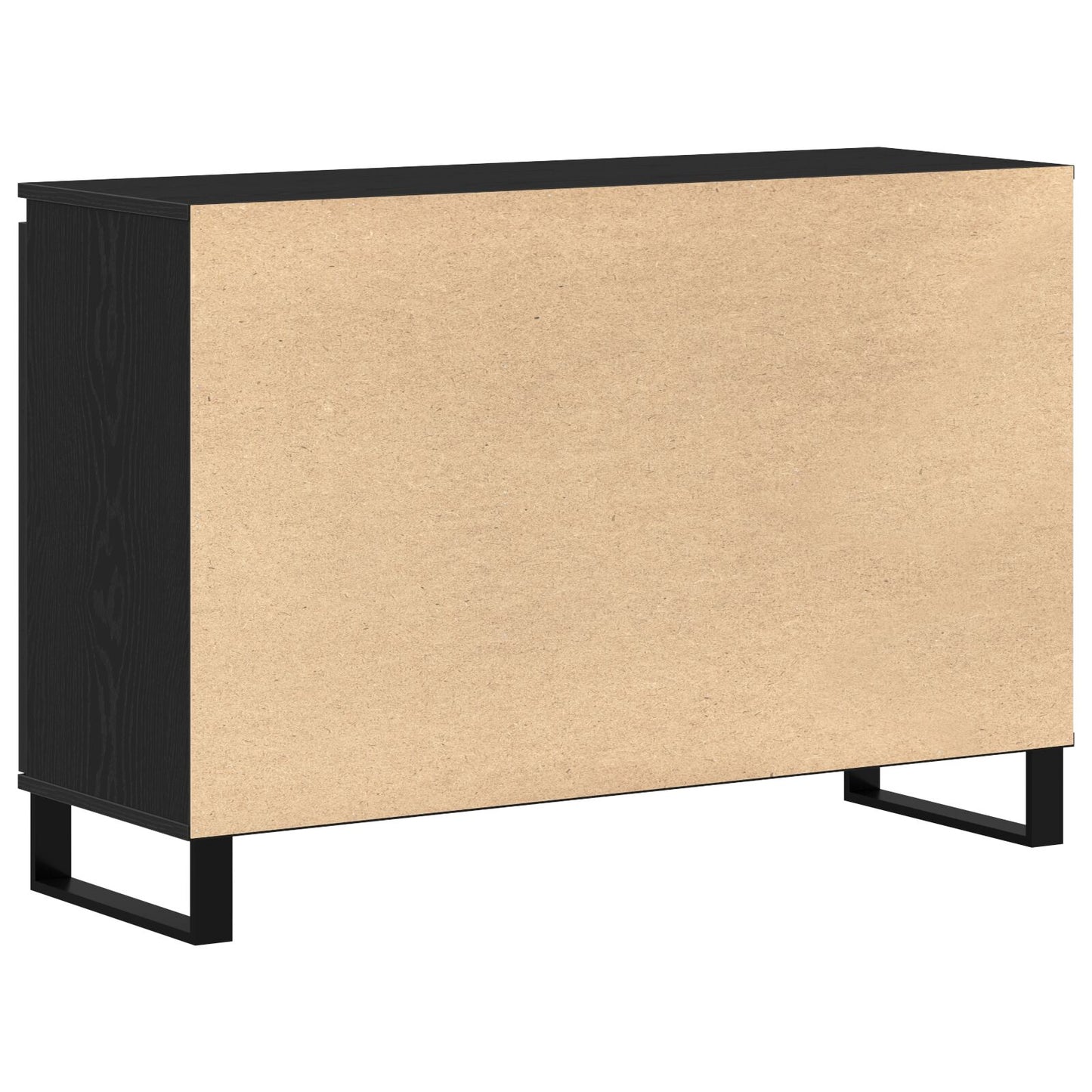 Dressoir Zwart Eiken 104X35X70 Cm Gelaagd Hout
